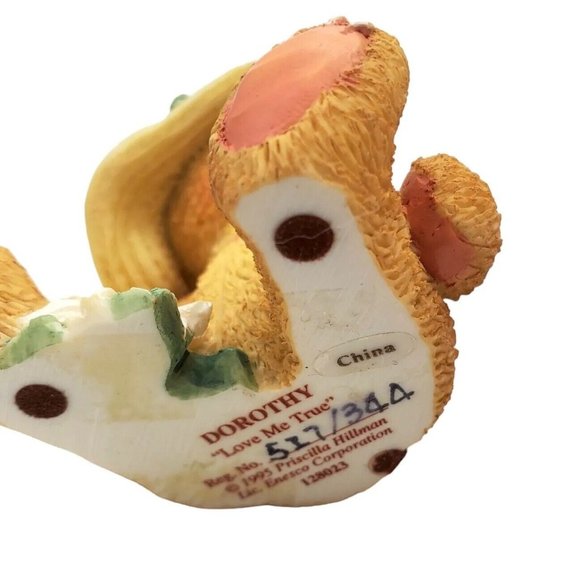 Cherished Teddies 128023 Dorthy Love Me True Bear Figuri Straw Hat White Flowers - Picture 6 of 6